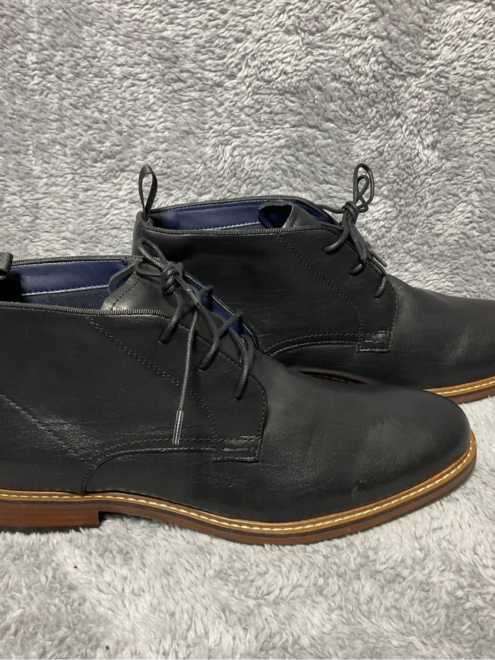 New Steve Madden P-Chevy Men’s Black Ankle Lace Up Boot in size 7M